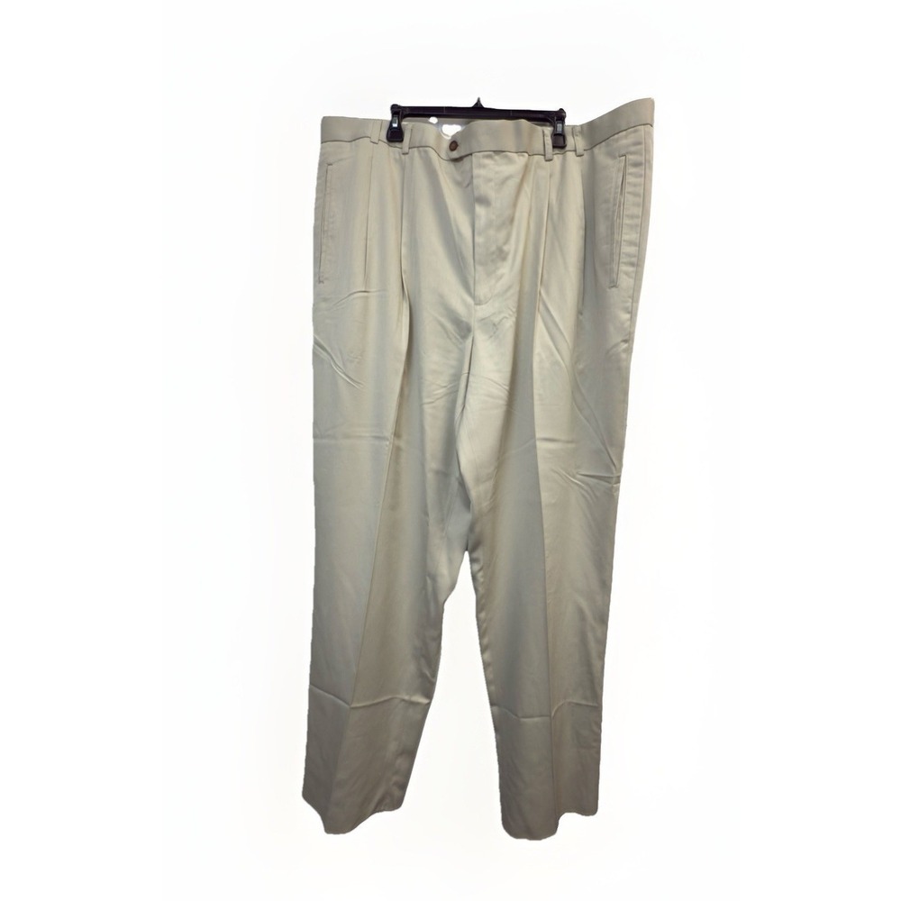 Cutter & Buck Men's 50B‎ Trouser Pants Tan Beige Pleated Sportswear Classic NEW
